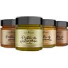 ITALIA SPEZIE Creme Spalmabili 100% Confezione da 4 pezzi - Pasta di Pistacchio, Noce, Mandorla, Nocciole, Creme di frutta secca 100% senza additivi - Italia Spezie