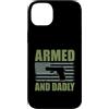 Gun Dad Father Gifts Custodia per iPhone 14 Plus Armato E Papà Divertente Pistola Papà Padre Tiro Umorismo