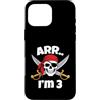 Pirate Birthday Family Gifts Custodia per iPhone 16 Pro Max ARR I'm 3 Pirate Birthday Skull Crossed Swords Kids