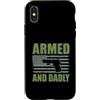 Gun Dad Father Gifts Custodia per iPhone X/XS Armato E Papà Divertente Pistola Papà Padre Tiro Umorismo