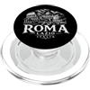 Desert Merch Rome Italy Shop Roma Lazio Italia Paesaggio urbano xilografia PopSockets PopGrip per MagSafe