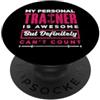 Funny Fitness Gym Quotes & Personal Trai Divertente Personal Trainer Can't Count Allenamento Palestra PopSockets PopGrip Adesivo