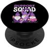 Alzheimer's Awareness Purple Ribbon Appa Support Squad Gnomi Alzheimer Consapevolezza Viola PopSockets PopGrip Adesivo