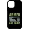 Gun Dad Father Gifts Custodia per iPhone 12 mini Armato E Papà Divertente Pistola Papà Padre Tiro Umorismo