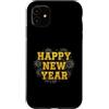 Romiro Djos Custodia per iPhone 11 Collegiate Sparkle Felice Anno Nuovo Tipografia
