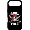 Pirate Birthday Family Gifts Custodia per iPhone Air ARR I'm 3 Pirate Birthday Skull Crossed Swords Kids