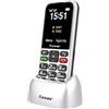 Funker C180 - Telefono cellulare 4G per anziani e uso domestico, tasti grandi, schermo 2,4, base di ricarica, batteria 1800 mAh, tasti Easy, audio alto Voice HD, bianco