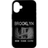 Brooklyn NY Souvenir Shirts Custodia per iPhone 16 Plus Brooklyn NY Vintage Sport Blu Retro Testo