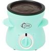 Bestron Set di fonduta al cioccolato per 2 persone, con 10 spiedini, 10 forchette e 1 spatola, 25 Watt, colore: menta