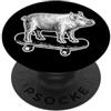Animal On A Skateboard Graphics Maialino maiale maiale skateboard PopSockets PopGrip Adesivo