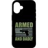 Gun Dad Father Gifts Custodia per iPhone 16 Armato E Papà Divertente Pistola Papà Padre Tiro Umorismo