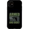 Gun Dad Father Gifts Custodia per iPhone 11 Armato E Papà Divertente Pistola Papà Padre Tiro Umorismo