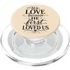 Bible Scripture John 4:19 Christian Tees We Love Because He First Loved Us 1 Giovanni 4:19 Versetto della Bibbia PopSockets PopGrip per MagSafe