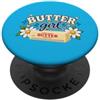 Squishy Butter Co. Divertente ragazza del burro divertente del Ringraziamento Natale amante del burro PopSockets PopGrip Adesivo