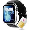 Deutsche Telekom SaveFamily SaveWatch 2 - Smartwatch per bambini, colore: nero e argento, con cinturino in silicone