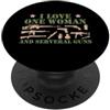 Gun Lover Family Gifts Amo una donna e diverse pistole divertente proprietario di armi PopSockets PopGrip Adesivo