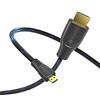 Sonero® cavo Premium High Speed da Micro HDMI a HDMI 4K, spina Micro HDMI D a spina HDMI A, contatti dorati, doppia schermatura, guaina in tessuto, 1,00 m