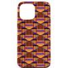 Diaspora Design Lab Custodia per iPhone 13 Pro Max Motivo geometrico vivace Kente