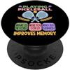Playing Pickleball improves memory Pickl Giocare a Pickleball migliora la memoria degli amanti del pickleball PopSockets PopGrip Adesivo