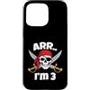 Pirate Birthday Family Gifts Custodia per iPhone 15 Pro Max ARR I'm 3 Pirate Birthday Skull Crossed Swords Kids