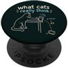 Teacher & Classroom Co. Divertente Gatto Fisica Scienze Insegnante Classroom PopSockets PopGrip Adesivo