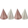Folat 68712 Decorazione di compleanno Rosa, Crema, Oro champagne - Mini cappellini da festa - Crème Rose - 10 cm - 6 pezzi - Una decorazione di compleanno sofisticata e vivace (Confezione da 2)