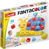Quercetti FantaColor Baby Gioco Educativo per Bambini 1-4 anni con Bottoni Colorati, Schede Mosaico Bambini e Tavoletta Trasparente, Giochi bambini 2 Anni, Regalo Bimba 1 Anno, Giochi Creativi 2 Anni