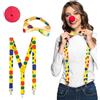 Boland 55520 - Set di costumi da clown, accessori per carnevale, set di costumi, naso rosso, bretelle e papillon, festa a tema, JGA