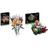 LEGO Botanicals Bundle Piante e Fiori: Include Piante Grasse (10309) e Bouquet di Fiori (10280) - Set da Collezione Fai da Te - Decorazioni Casa - Idea Regalo per Adulti