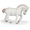 Papo -Dipinta a mano- figurina-Cavalli, puledri e pony-Percheron bianco-51567-Collezione -Adatto a bambini e bambine - A partire dai 3 anni di età