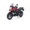 Maisto 20-19130 Suzuki V-Strom: modello di moto, scala 1:12, con sospensioni e cavalletto laterale pieghevole, 17 cm, nero-rosso (5-19130), rosso-nero, medio