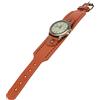 WATIIFUFU Orologio da Polso Donna Vintage, Watch For Women, Cinturino in Cuoio, Quadrante con Numeri Romani, Stile Casual, Colore Arancia, per Nozze e Compleanno