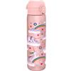 Ion8 Borraccia a Prova di Perdite, 500ml, Facile da Aprire, Serratura Sicura, Lavabile in Lavastoviglie, Senza BPA, Maniglia per il Trasporto, Adatta a Portabicchieri, Arcobaleni Unicorno Rosa