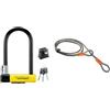 Kryptonite 002154 New-U - New York Lock Standard - Antifurto per bici (10,2 cm X 20,3 cm), Giallo, 1pz. & KryptoFlex, Catena antifurto, Arancione, 10 mm/213 cm