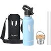 Super Sparrow doppia parete in acciaio inox coibentato bottiglia di acqua - 500ml - isolante della borraccia - perfetto Thermos - Privo di BPA, BPS, ftalati, Frost