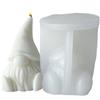 XNSHUN Stampo in silicone 3D a forma di gnomo di Natale, forma di candela a forma di gnomo, per candele fatte a mano, per sapone, ornamenti di Natale, candele, candele e sapone, per ornamenti fatti a mano