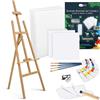 Artina - Kit pittura acrilica 24 pezzi con cavalletto in legno
