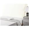 ZCXRYFL Elastica Copertura Per Testiera Per Letto Imbottito/Legno/Pelle Copri Testata Del Letto Matrimoniale Singolo Rettangolare/Leggermente Stondata Fodera Testiera Letto Prote(Lunghezza:90-110cm,Bianco)
