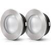 ADAKAT Confezione da 2 faretti da incasso in metallo G4 12 V, copertura in vetro