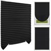 NUTKIT 90x150cm Tenda Plissettata Senza Foratura, Tende Oscuranti Adesive | in Tessuto non Tessuto, 50% Veneziane da Interno, per l'uso, Protezione Solare, Parti per Il Montaggio Incluse - Nero