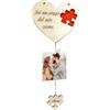 Pekiedo Portafoto Cuore Puzzle, Idea Regalo San Valentino Festa Papà Mamma per Lui e Lei, Cornice da Parete per Foto Decorazioni di Coppia Fidanzamento Anniversario Amore Cuore