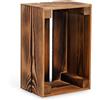 PINEEA cassette legno piccole - cassetta di legno 30x20x15 - Fiammato Multifunzionali Decorative - Per Frutta, Verdura, Vino o Libri (1 Pezzi)