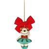 THUN - Addobbo Topina Ballerina in Ceramica Decorata a Mano, Colore Azzurro, Linea Bosco Magico, 5.2x4.6x7.1 cm h