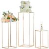 Inweder Portafiori Oro per Matrimoni con Pannello in Acrilico, 40/60/80cm | Colonna Geometrica in Metallo, Vaso Alto per Compleanni, Composizioni Floreali, Feste & Decorazioni per il Soggiorno
