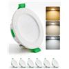 HOMEOW Faretti LED da Incasso per Cartongesso 4W, Diametro Foro 55mm - 68mm