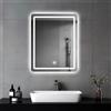 MYGIIVOVO Specchio da parete per bagno, con illuminazione, specchio con luce LED, interruttore touch e 3 colori dimmerabili (60 L x 45 B)