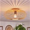 HOFSTEIN Oravi - Plafoniera moderna in metallo nero/marrone chiaro/beige, con grande effetto luminoso sul soffitto, Ø 40,5 cm, 1 lampada, 1 x E27, senza lampadina