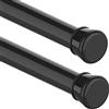 Aiitomg Bastone Tenda a Pressione Asta Telescopica Tenda Bastone Tenda Doccia, Fissaggio Senza Trapano né Viti, Lunghezza 48-70cm(2 Pezzi), Diametro 25mm,Nero