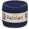 Bobilon Filato di cotone per magliette, filato per lavori a maglia, spaghetti, 100 metri, per progetti fai da te a mano, 5-7 mm, blu zaffiro
