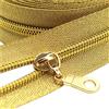 YaHoGa 9 m, chiusura lampo dorata senza infinite chiusura lampo dorata 6 mm + 25 chiusure a strappo (nastro dorato)